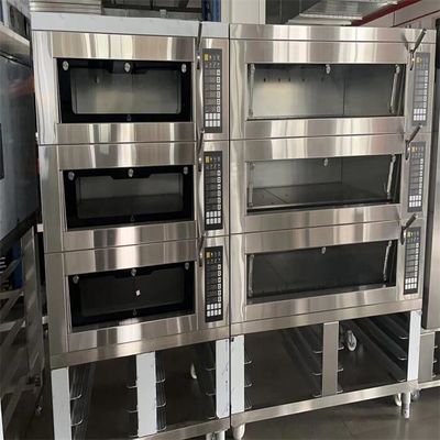 Van het de Bakkerijdek van Pizzahutdomino's Oven 3 Dek 220V/380V voor 6“ 9“ 12“ Ronde Pizzapannen