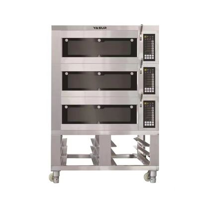 16.5kw 18x26 3 Oven 9 van het Dek Elektrische Baksel Tray Commercial Deck Oven With-Stoom