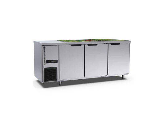 3 deur Commerciële Rechte Diepvriezer 1800×700×800mm Roestvrij staal voor Bakkerijhotel