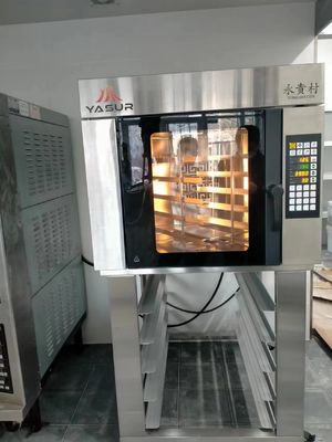 Van het Gasoven five de V.S. van de Yasur Hete Lucht Conventionele Dienbladen 18 Deense het Croissantbrood van &quot; X26“ en Gebakjeoven 9.5Kw, met Stoom