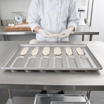 Maakte het 41055 Verglaasde Gealuminiseerde Staal het Broodje Pan Tray van de Beëindigenitaliaanse sandwich rond
