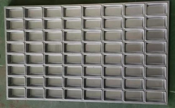 64 Dienblad van het het Bakseldienblad NSF Jelly Bar Nonstick Snack Bar van het holten het Grote Aluminium