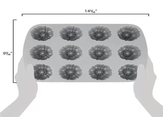 12 van de het Aluminiummuffin van de vorm niet Stok van het Compartimentenbundtlette van Pan For Foodservice NSF de Commerciële Rang